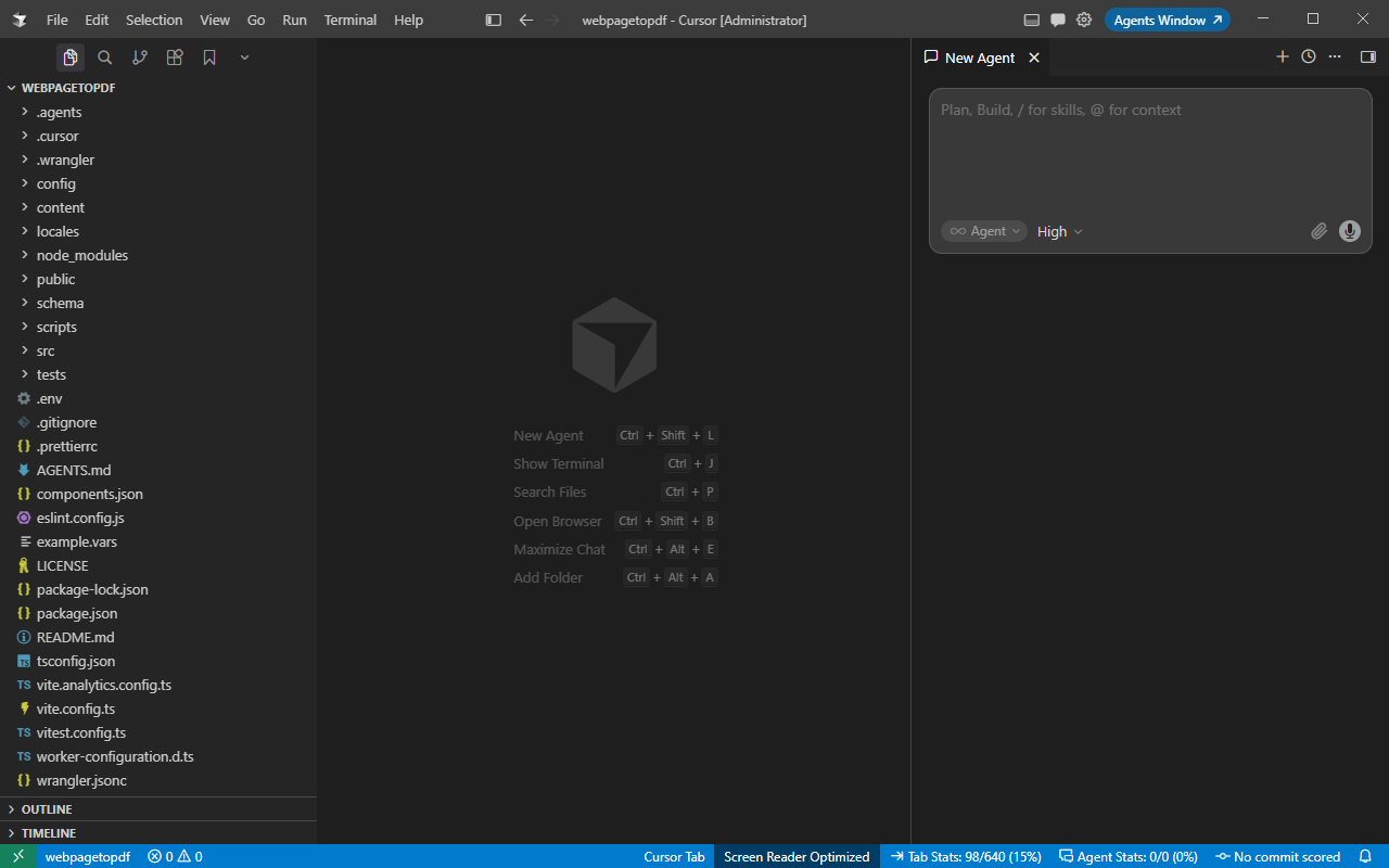 Project structure in Cursor