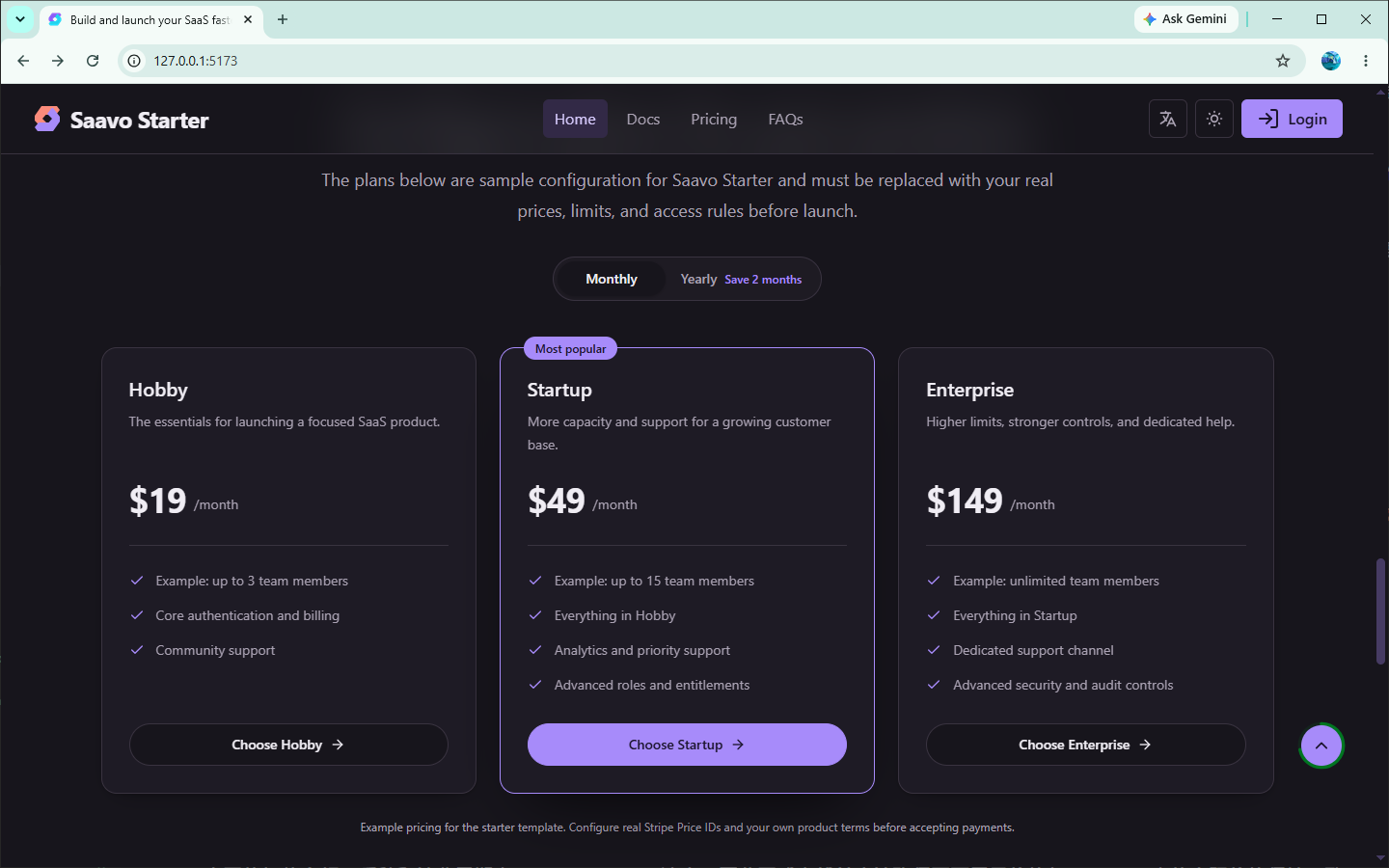 Pricing details