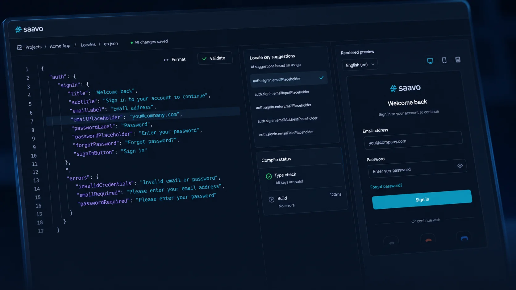 Typed localization — Use shared client, component, and HTTP response localization contracts.