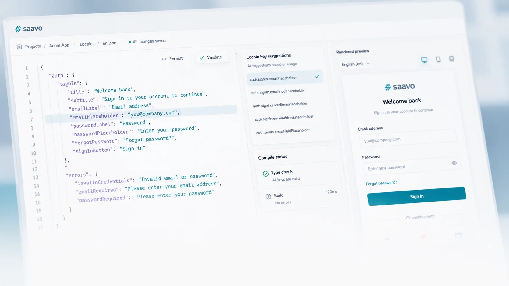 Typed localization — Use shared client, component, and HTTP response localization contracts.